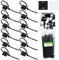 200pcs Cable Ties Set, 100pcs 150mm Black Plastic Cable Ties and 100pcs Self Adhesive Cable Tie Base Holders, Sticky Pads Organizer with Self Locking Tie Wraps for DIY Home Office(Black)