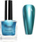 NLFOX Metallic Nail Polish - Blue Mirror Effect - Quick Dry - Gorgeous Glossy Finish - No Baking Required