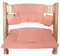 Kadem® Sitzkissen 100% Bio Baumwolle | Classic Kissen Sitzbezug Hochstuhlauflage | 2-teilig passend für Stokke Tripp Trapp Kinderhochstuhl | maschinenwaschbar einfache schnelle Befestigung | Koralle