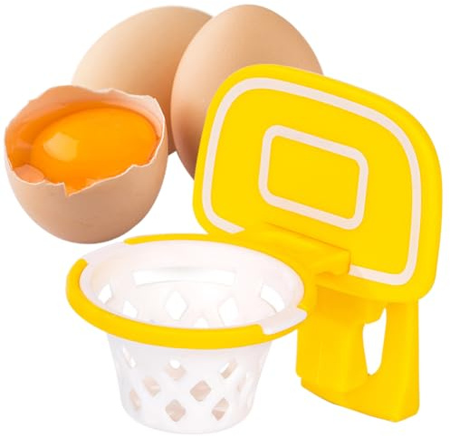 Cymwer Egg Yolk Separator Funny Egg Filter Basketball Frame Shape Egg Splitter, Unique Kitchen Gadgets, Egg Yolk and White Divider Egg Yolk Extractor Baking Assistant Tool