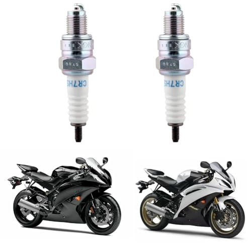 2 Stück NGK CR7HSA, Zündkerze, CR7HSA, für Scooter, Mofa und Motorrad, Zündkerzen Ersatzteil für NGK, Weitere Typen, Universal Ersatz für 2-Takt Motoren