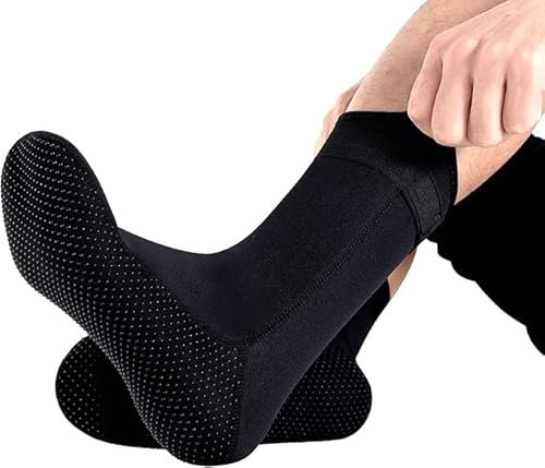 Chaussettes de Plongée, Chaussettes en Néoprène 3 mm, Chaussettes de Combinaison, Chaussons de Plongée pour Homme Femme Enfant, Noir Chaussette de Plongée pour Plongée en Apnée, Natation, Surf, Voile