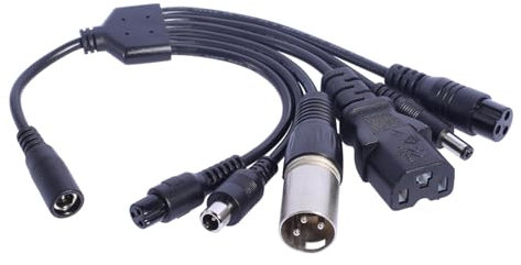 carotoe 1 To 6 Charging Adapter 5.5x2.1mm Female To 8016 Male And 5.5x2.5mm Stable Adapters For Electric Scooters Power Cord