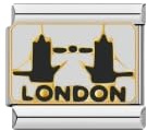 Mon & Sons M&S Dog Paw Cat Rabbit Whale Pig Piglet Holiday London Gold Stainless Steel 9mm Italian Link Charm Compatible With 9mm Bracelet