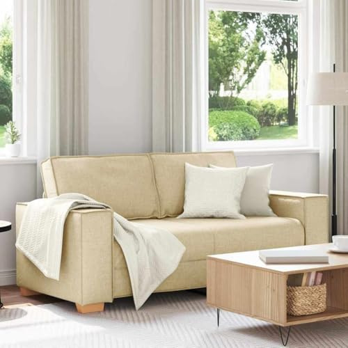 Emmtore Stoff Sofa,Flecken- und kratzfestes Sofa,Sofas für den Innenbereich Creme,140 cm