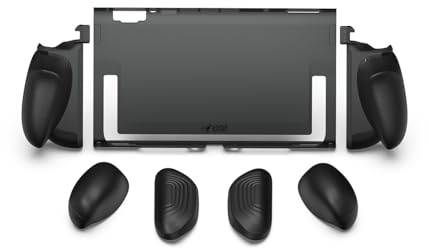 Savage Raven by Skull & Co. FissionGrip: Dockable Split Protective Case for Nintendo Switch 2 (2025), Slim PC Shell with Detachable Grip Cover- Black