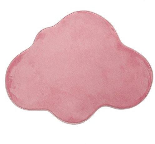 MonBeauTapis 090101 Flanell-Teppich in Sternform, Polyester, Rosa, 90x70 cm