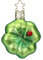 Inge Glas - Christbaumschmuck, Baumschmuck - Kleeblatt, Glücksklee - Ø: 6,5 cm - mundgeblasen