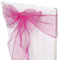 Lot de 10 rubans de chaise en organza, nœuds plus larges pour housse de chaise pour mariage, anniversaire, réception, Noël, événements, décoration d'anniversaire | 23 couleurs | Rose vif