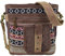 Sunsa Damen Umhängetasche. Braune Tasche aus Canvas/Baumwolle, 6 Liter