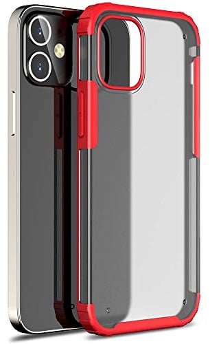 TECHGEAR iPhone 12 Mini Tough Case [Fusion FX Case] Slim & Light, Tough, Shockproof, Protective, Fused Gel Bumper & Hard Back Smooth Case Cover Designed For iPhone 12 Mini 5.4 (Red)