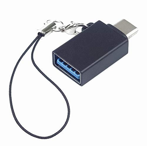 PremiumCord Adapter USB-C auf USB 3.0, OTG, USB 3.2 Typ C Stecker, USB 3.0 Typ A Buchse, schwarz mit Öse zum Aufhängen, kur31-18