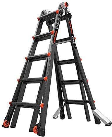 Little Giant Ladders 1304-018 Velocity PRO Multi-purpose Ladders, 5 Tread, Superior Anodised Finish, EN131