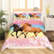 Mädchen Pferde Bettwäsche Set Zwillinge Kinder Pferde Rosa Blumen Bettbezug Set Weiche Galoppierende Farmpferdblüte Blume Bettwäsche 155x220cm Für Teens Wildtier Kirschblüte Glitzer Bettwäsche