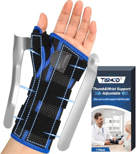 TISMOD Handgelenkstütze mit Daumen Schiene,Handgelenk Bandagen,Links Rechts Bandage Handgelenk für Sehnenscheidenentzündung,Karpaltunnel Arthritis,Verstauchungen, Nachtschlaf Handgelenkbandage
