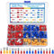 320 Pcs Electrical Connectors, Insulated Crimp Connectors, Auto Car Male/Female Wire Electrical Terminals Set, Spade Bullet Butt Fork Ring Wire Crimps Terminals Connectors, Red/Yellow/Blue