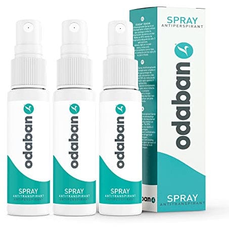 ODABAN Anti-Transpirant Deo Spray gegen starkes Schwitzen | verhindert Handschweiß, Achselschweiß & Schwitzen am gesamten Körper I parfümfrei | 3x30ml
