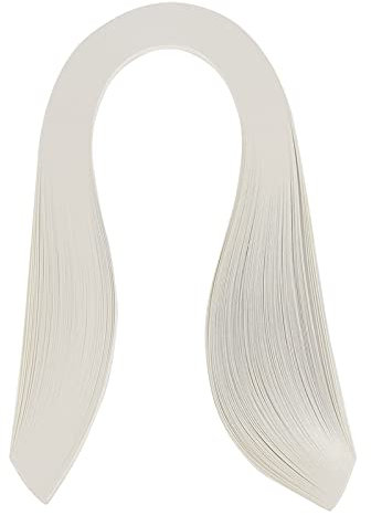 600 Streifen DIY Quilling-Papier 3 mm Breite Reine Farbe Origami-Papier Handarbeit Origamipapier Dekoration (Weiss)