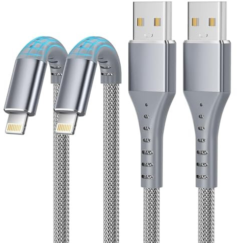 XUDUO iPhone Ladekabel Kurz, Lightning Kabel [2Pack 30CM] Ladekabel iPhone Schnellladekabel MFi Zertifiziert USB auf Lightning Kabel für iPhone 14 13 12 11 Pro/Pro Max/Mini, XR XS Max X, 8 7 6 etc