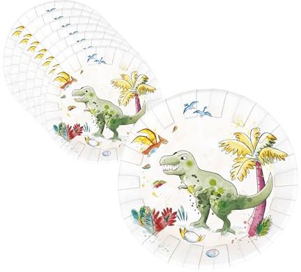 P'tit Clown re22470 - Juego de 8 platos de cumpleaños