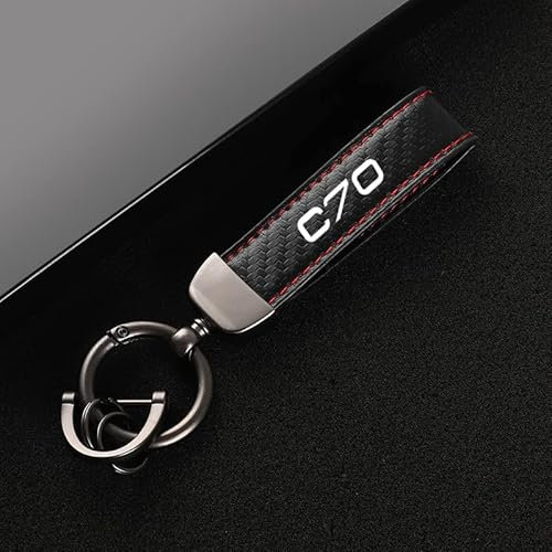 BEROZA Auto Schlüsselanhänger, für Volvo C70 Schlüsselanhänger Zubehör Autoschlüssel Dekor Unisex personalisiertes Geschenk,A