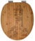 banjado® Hochwertig gravierter Design WC Sitz Bambus Absenkautomatik Leuchtturm 1 / Toilettendeckel mit Absenkautomatik Holz/Bambus Klodeckel/WC-Sitz für alle gängigen Toiletten