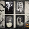 Newtic Halloween Deko Horror Bilderrahmen, 4 Stück Halloween Horror Portrait Deko, 3D Horror Gesicht ändernder Fotorahmen, Lentikularer Magischer Hologramm Rahmen