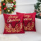 2er Set Samt Kissenbezug 40x40 cm Weihnachten Rot Modern Dekorative Bronzieren Elch Kissenbezüge Festival SofaKissen Gemütlich Weich Quadratisch Heimdekoration für Auto Couch Schlafzimmer