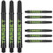 Target Darts Pro Grip Tag Shaft (9er Pack) Multipack Shafts, Professionelles Dart-Zubehör, Dart Shaft Set - Schwarz & Grün, Mittlere Länge (47.5mm)