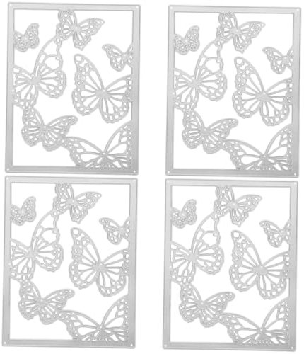 Lurrose 4 Stück Messerform selber machen DIY Bastelschablone Stanzformen Schablone Schimmel für Fotoalben einfaches Design Stanzformen Handbuch Sammelalbum Bilderrahmen Stanzen Kind Mappe