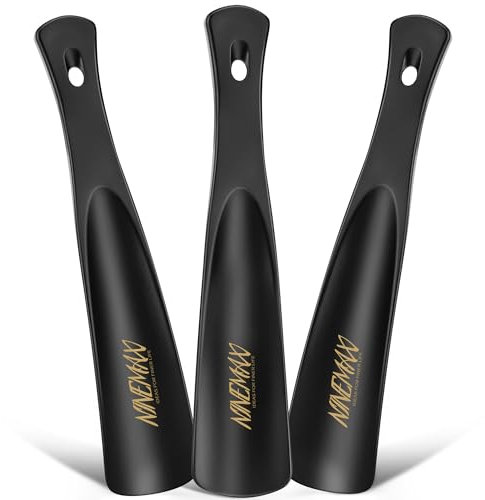 NINEMAX Chausse Pied Plastique Court, Chausse-Pied En Plastique Pratique Voyage 19cm Pour Enfant Femme Homme (Paquet de 3)