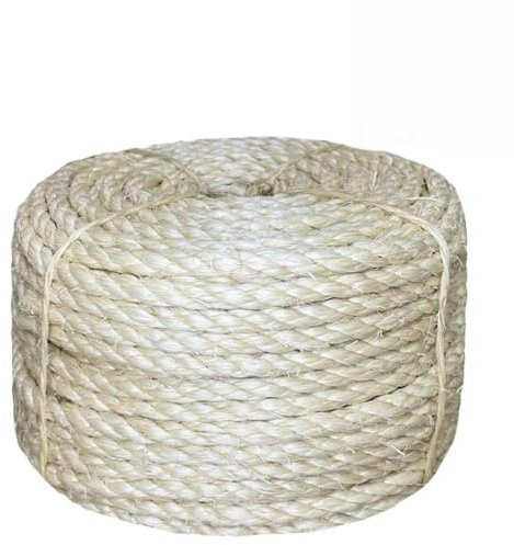 ShGaxin SPU:155018 Corde 100 % sisal 8 mm 50 m, rouleau en osier, corde décorative, pour le tissage de crochet, bobines de fil, panier de corde - SPU:155018