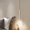 Sedtonmu Hängelampe Wabi Sabi Zylindrische Pendelleuchte Natürlichem Gelbem Travertin-Lampenschirm Höhenverstellbar Für Wohnzimmer Nachttisch Esszimmer Retro Deckenlampe,30cm