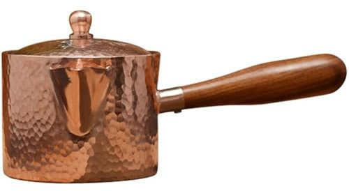 HiyyFloy Handgefertigte Kupfer-teekanne, Vintage-teekanne Aus Gehämmertem Kupfer, Teekessel Langem Griff, Wasserkessel, Tee- Und Kaffeekanne, Herd-teekanne