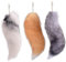 3 PCs Therian Tail Keychain, 15,8 Zoll langes Therian Fuchsschwanz mit Verschluss, Halloween weiche Flauschige Fuchsschwanzschlüsselkette, Hanging Fox Tail -Schlüsselbund für Frauen -Handtaschen