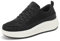 ZPAWDH Femmes Platform Chaussures de Basket Légères Outdoor Running Fitness Sneakers Noir 39EU