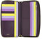 DUDU Portafoglio Donna Grande con Cerniera RFID in Pelle Nappa Zip Around 14 Tasche Porta Carte di credito e Portamonete Deep purple