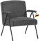 Albatros Designer Vintage Sessel Stanford, mid Century modern, hochwertiger Cord Stoff Bezug in Grau, sehr bequemer Federkern, Relaxsessel Loungesessel für Wohnzimmer, Schlafzimmer