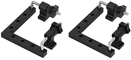 Pinces d'angle pour le Travail du Bois, Pinces à Bois 2 Pièces Carrés de Positionnement à 90 Degrés Pinces à 90 Degrés en Forme de L pour le Travail du Bois Pince Fixe