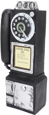 Dekoratives Telefonmodell, Modische Klassische Vintage-Dekoration, Bar-Telefon, Harz-Festnetztelefon mit Wählscheibe für zu Hause, Telefon Im Alten Stil, Exquisite Rote