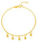 Tolldek Gelbgold 18 Karat Au750 Fußkettchen, Kugel Fußkette Damen, Gliederkette 18K Gold Echt Goldschmuck, 24CM