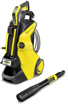 Kärcher Idropulitrice K 5 Smart Control Flex, pressione: 145 bar, portata: 500 l/h, prestazioni: 40 m²/h, pistola ad alta pressione, ugello turbo, lanciatore a spruzzo.