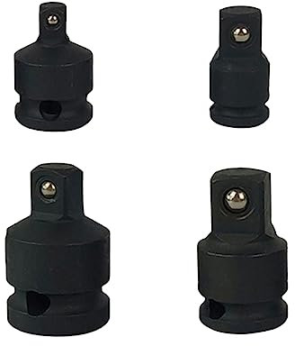 IWOWHERO Juego De 4 Adaptadores De Socket De Para Carraca Incluye 1/3/8 3/1/4 1/3/8 y 3/1/2 Herramienta De Conversión De Enchufe Universal Para