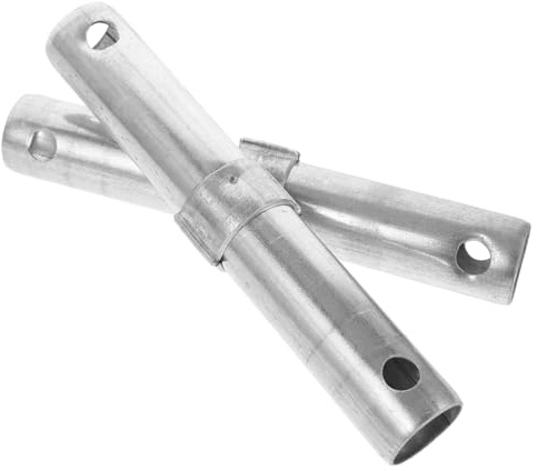 Silver Scaffolding Locking Pin Metal 2pcs Replacement Insert Pin | Compatible Scaffolding Structures, Wear Resistant Metal Build, Stable Construction, Silver Finish, Two Piece Pack