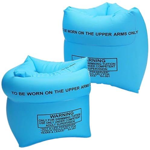 Flotadores de Brazo, 1 par de flotadores inflables para Adultos y niños, de Brazo de natación de PVC Grueso con válvula de Aire, de Piscina portátiles, de d