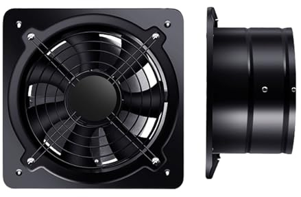 WIYETY Abluftventilator mit Schalter: Badlüfter Industrielle Metal, Badlüfter Leiser 600m³/h, 6 Zoll Leistungsstarke Wandventilator Wandmontierte Ventilatoren für Küche, Bad und Keller, 160mm