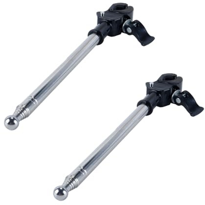 Tiardey Lot de 2 supports télescopiques pour moto, porte-drapeau, porte-drapeau de voiture, porte-bagages arrière