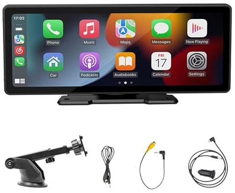 KHDWOB Pantalla CarPlay Coche Inalámbrica para Citroen C4 Picasso 2008-2012, Coche Pantalla Inteligente Estéreo Reproductor Táctil, Bluetooth, AUX/FM, Cámara Trasera,10.26 Inches