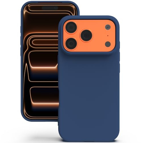 YATWIN Silicone Case for iPhone 17 Pro Max, Soft-Touch, Shockproof, DustProof, Antiskid Phone Cover for iPhone 17 Pro Max - Dark Blue