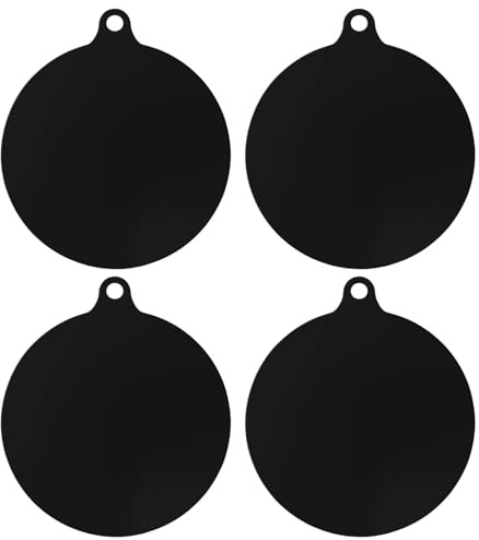 Induktionsmatte, 4 Stück 0,4mm Silikon Schutzmatte Für Induktionskochfelder, Nicht Rutschig Und Kratzfest, 22cm Durchmesser, Schwarz, Ideal Für Mikrowelle Und Kühlschrank
